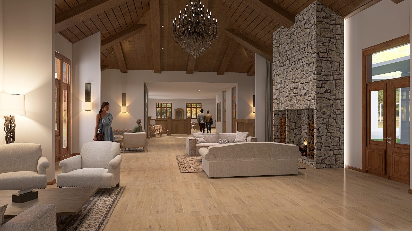 Salón de eventos integrado al hotel de campo La Salustiana
